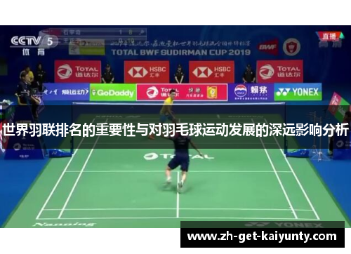 世界羽联排名的重要性与对羽毛球运动发展的深远影响分析